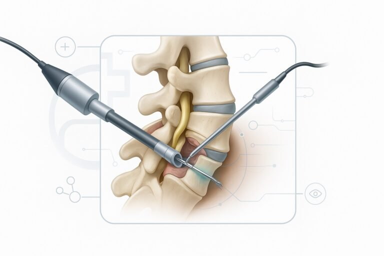 Interlaminar Endoscopic Spine Surgery
